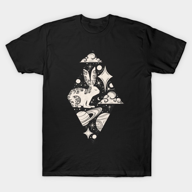 Moon Rabbit Rhombus 3 T-Shirt by Lidiebug